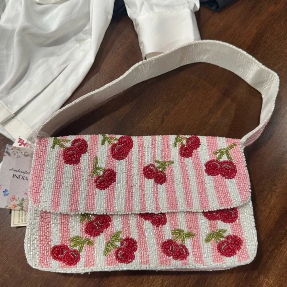 Viral Cherry Beaded Bag